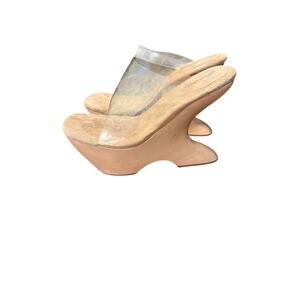 [Modern] Jeffrey Campbell GIAH Wooden Platform Wedge Heel - Size 7